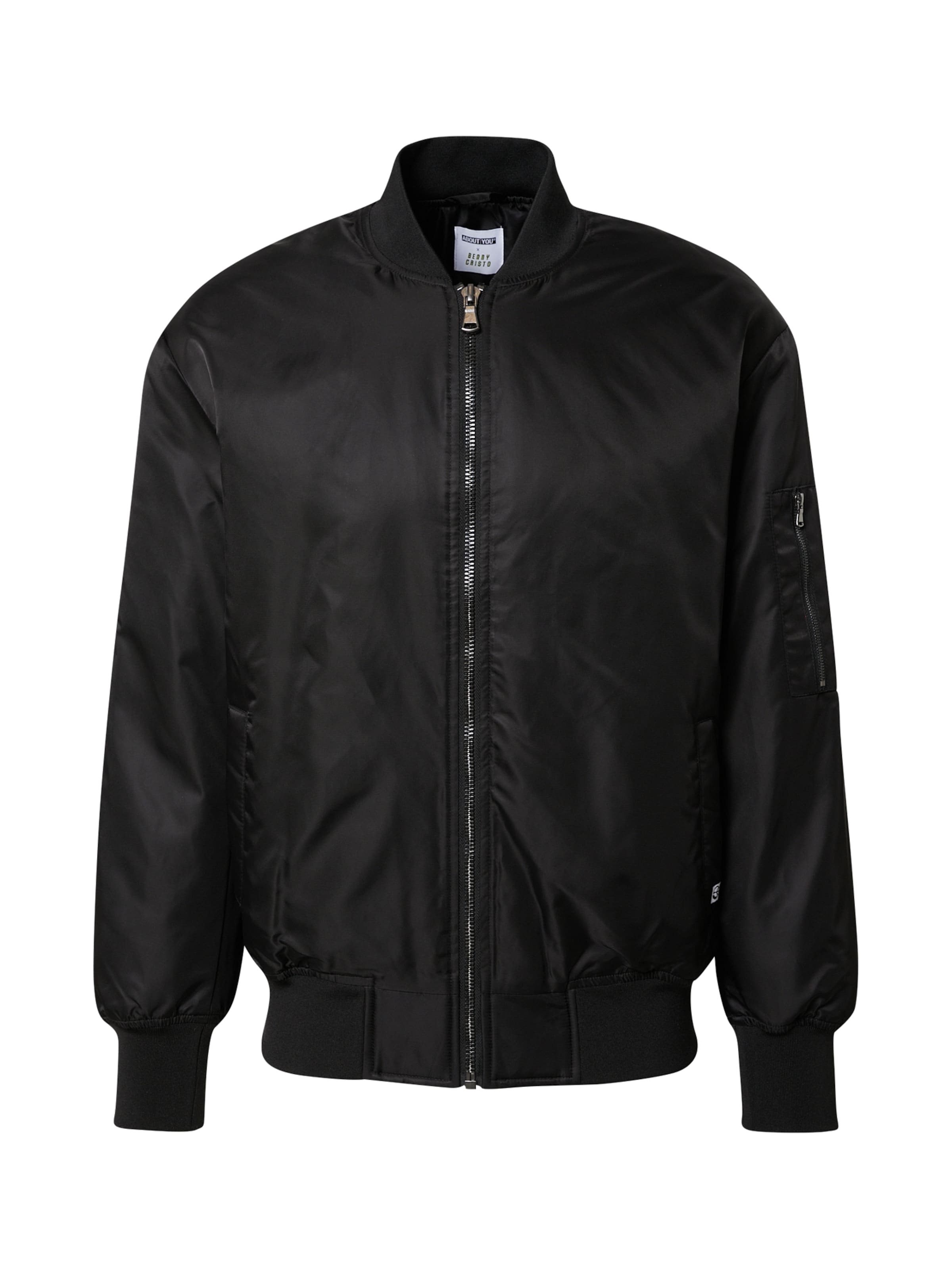 Veste mi-saison 'Christos' ABOUT YOU x Benny Cristo en noir : devant