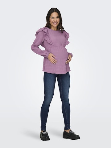 Only Maternity Bluse i lilla
