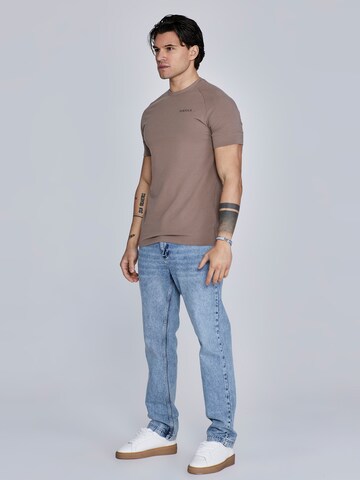 T-Shirt 'Tech' SikSilk en marron