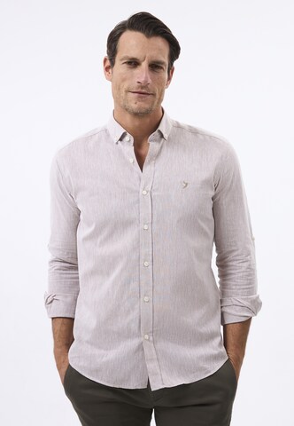 Regular fit Camicia di Felix Hardy in beige: frontale
