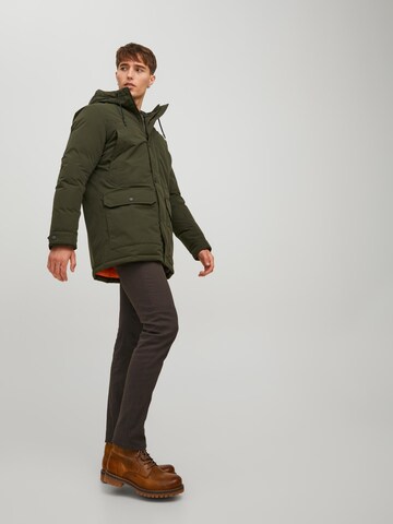 JACK & JONES Winterparka 'Winner' in Groen