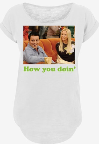 F4NT4STIC Shirt 'Friends TV Serie How You Doin' in Wit: voorkant