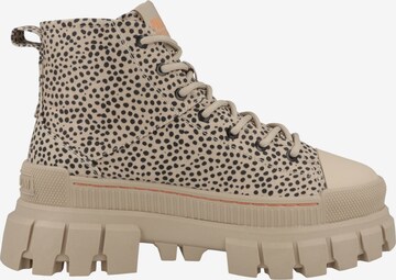 Palladium Lace-Up Ankle Boots 'Revolt Safari' in Beige