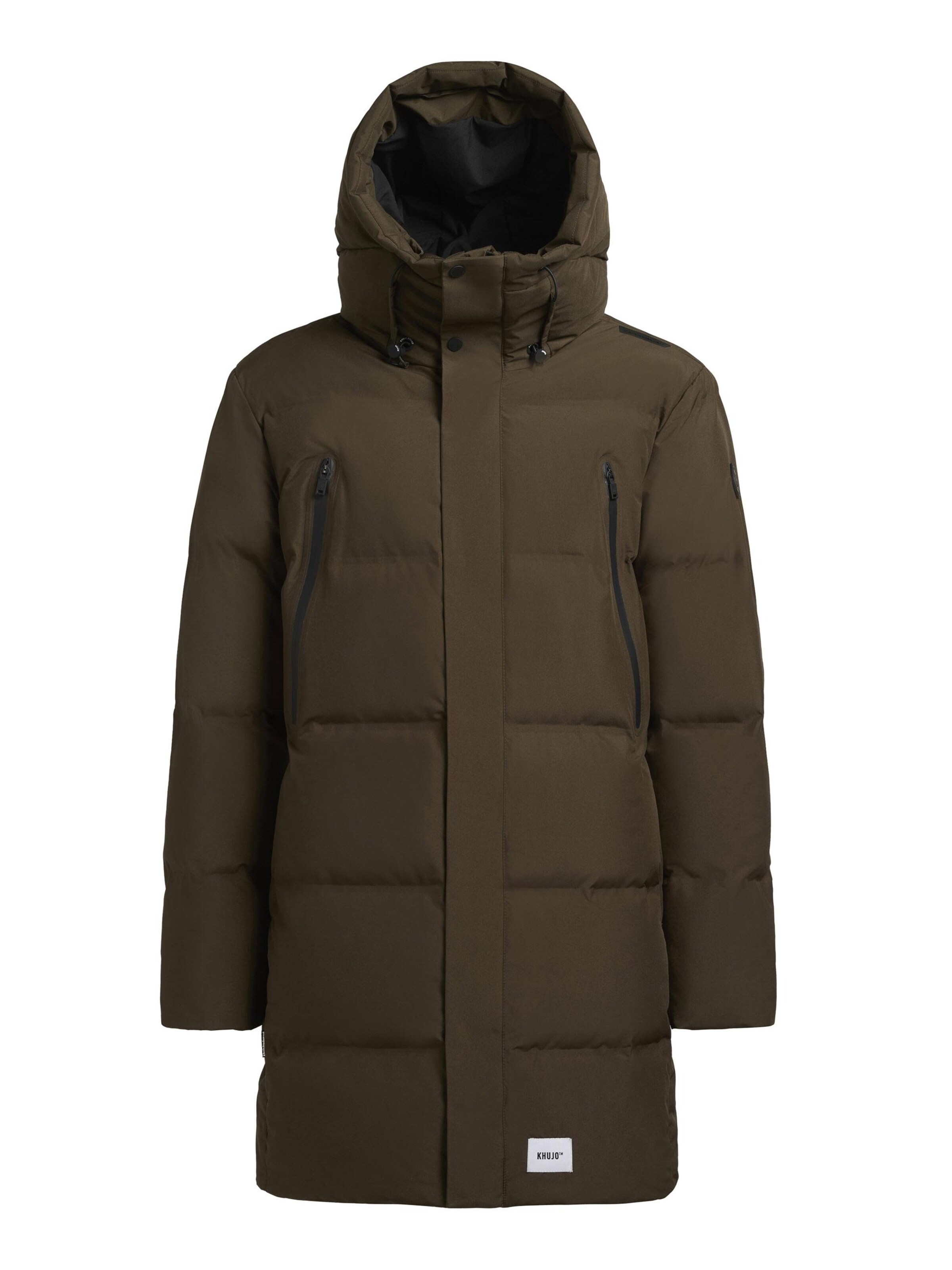 Cappotto invernale di khujo in verde: frontale