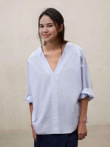 ECOALF Blouse 'PIA' in Blue: front