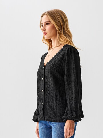 Cupshe Blouse 'Long Sleeve' in Black