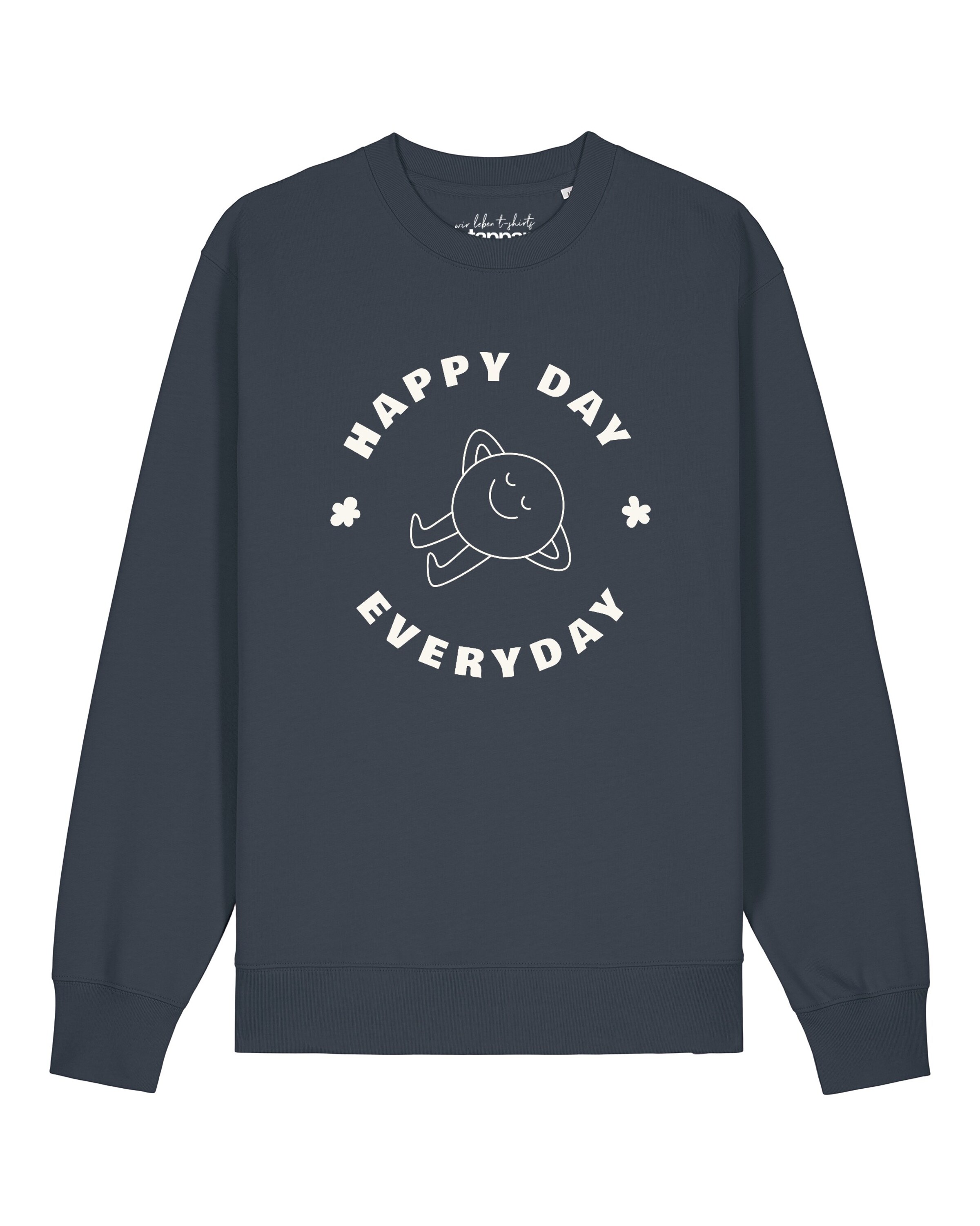 Sweat-shirt 'Happy Day Everyday' Watapparel en gris : devant