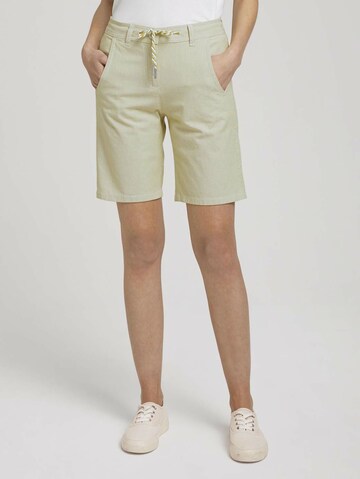 TOM TAILOR Shorts in Grün: front