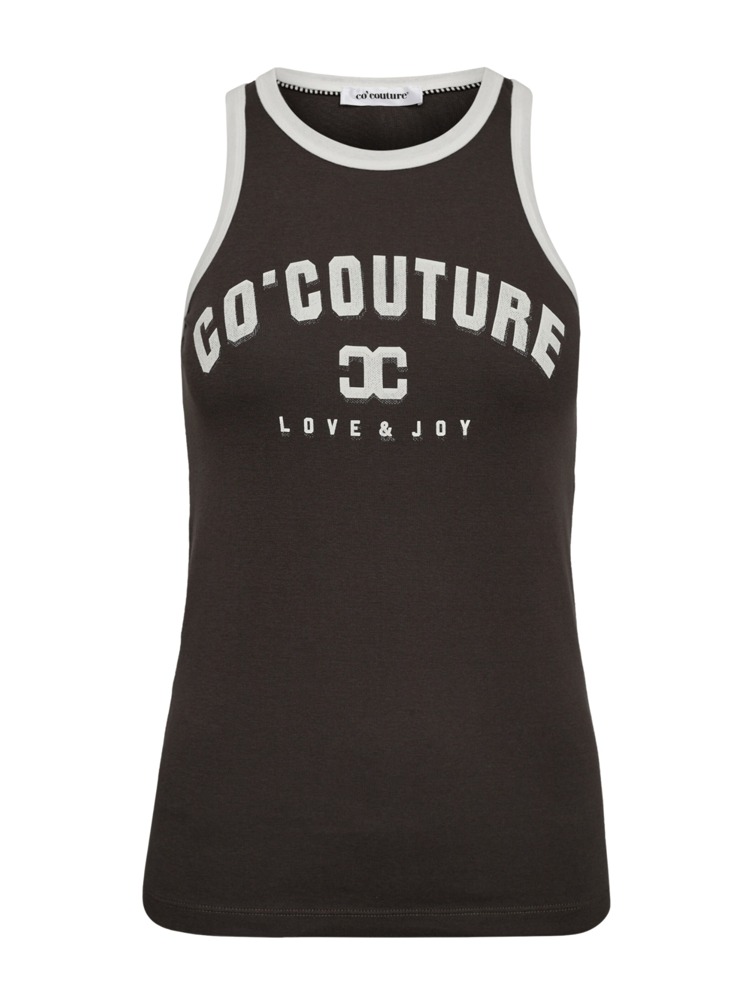 co'couture Top 'Edge' in Grau: Vorderseite