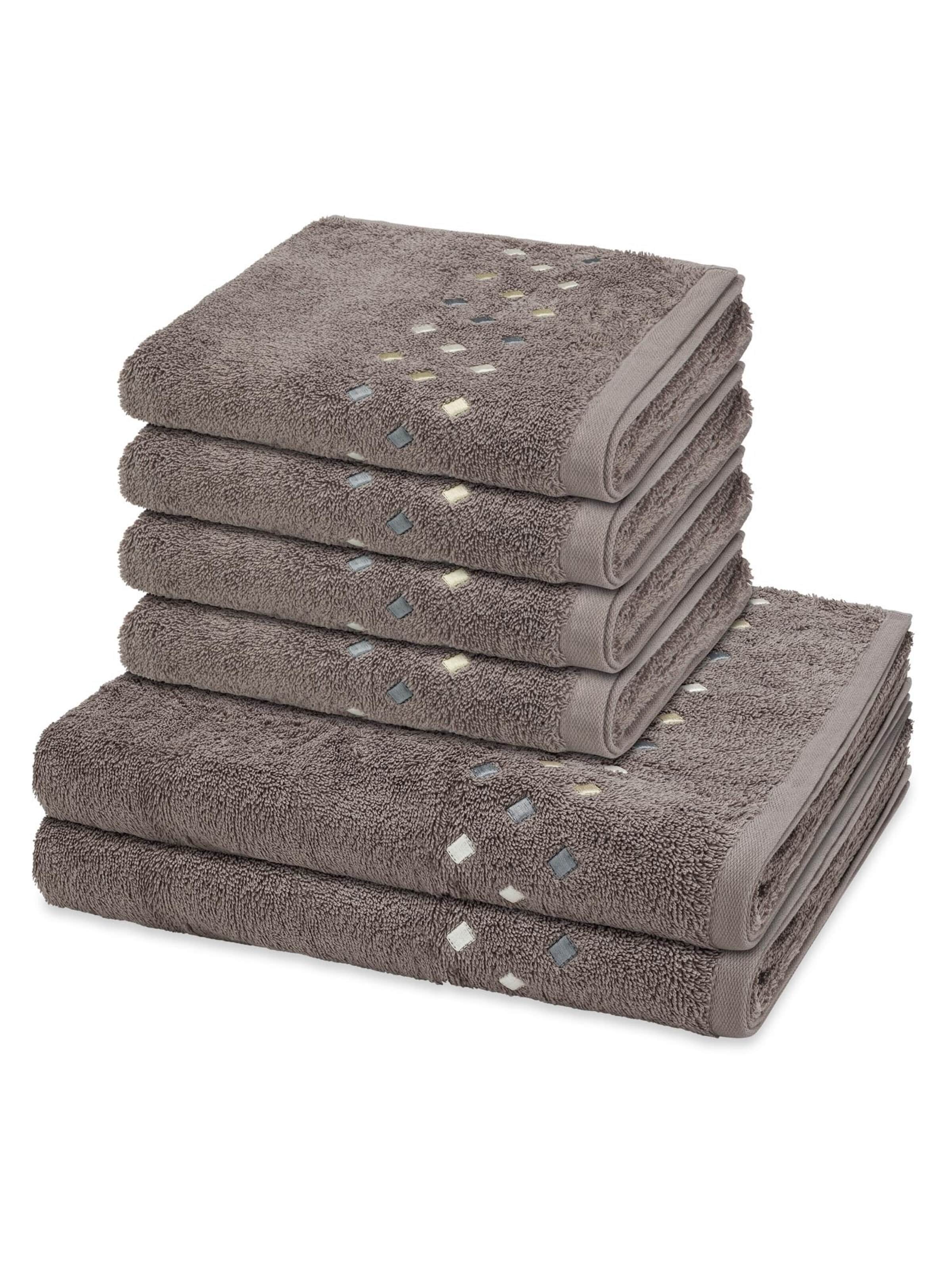 ROSS Towel 'Stoneline' in Grey: front
