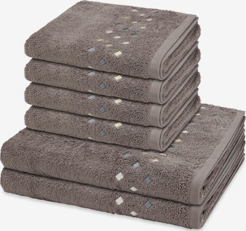 ROSS Towel 'Stoneline' in Grey: front