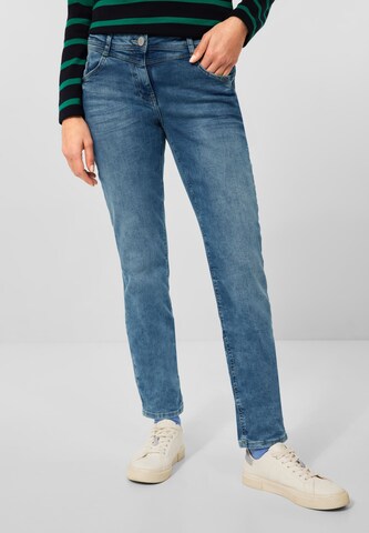CECIL Slimfit Jeans 'Linga' in Blauw: voorkant