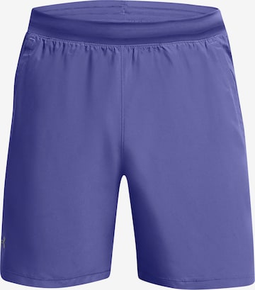 UNDER ARMOUR Regular Workout Pants 'Launch 7' in Purple: front