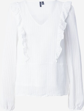 VERO MODA Блуза 'ALMA' в бяло: отпред