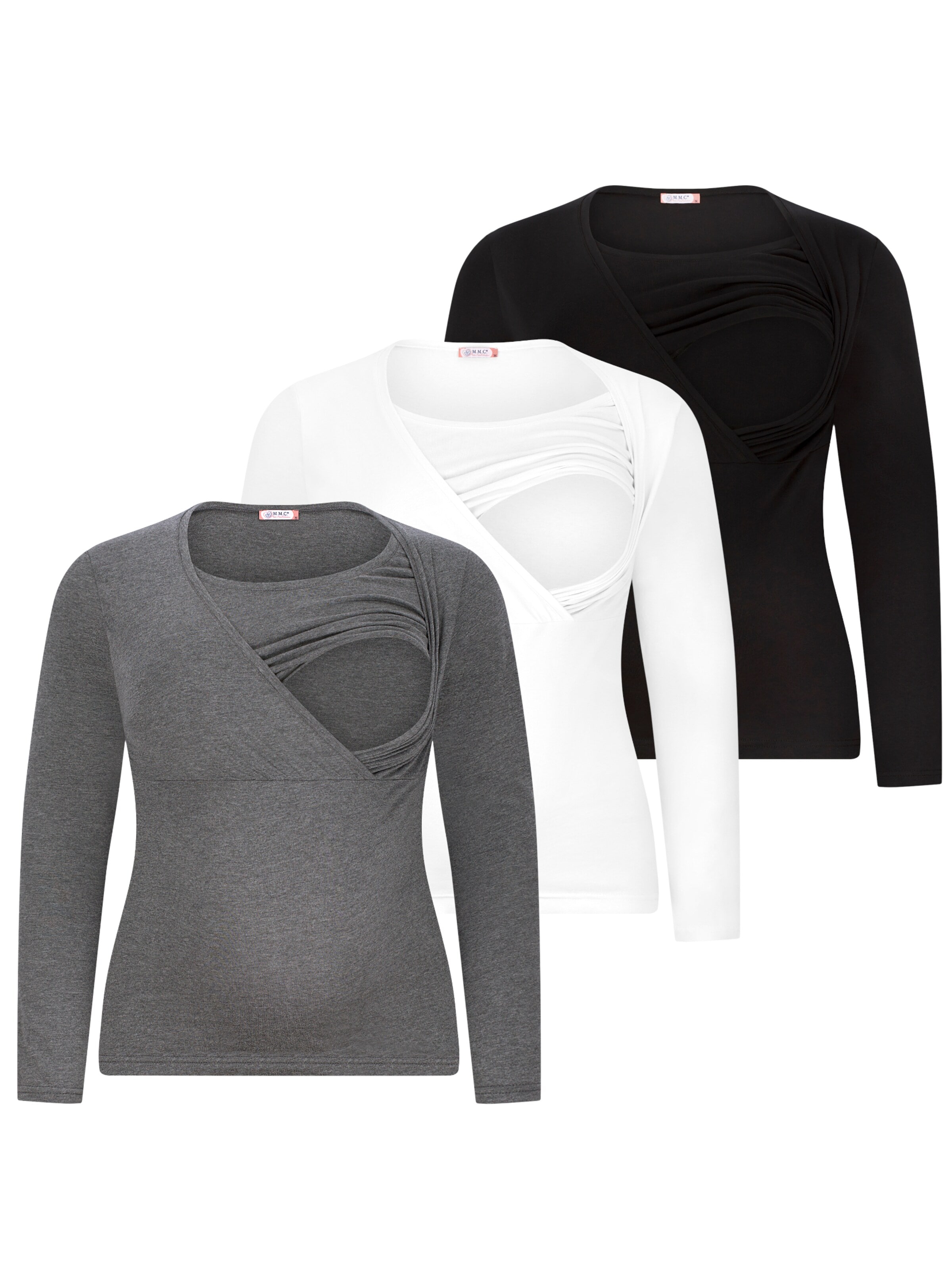 M.M.C. Shirt 'Stillshirt Langarm' in Grey: front
