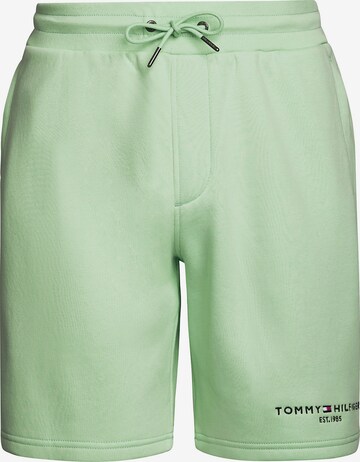 TOMMY HILFIGER Regular Broek in Groen: voorkant