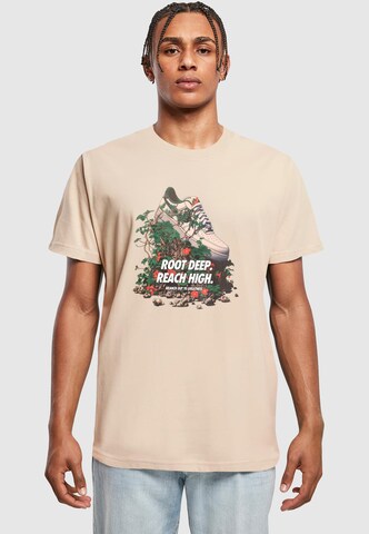 T-Shirt 'Root Deep' Mister Tee en beige : devant