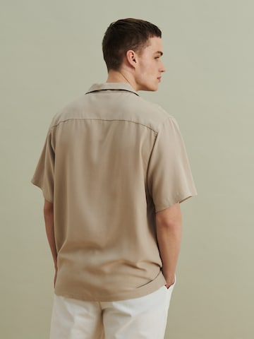 DAN FOX APPAREL Regular fit Button Up Shirt 'Lars' in Grey
