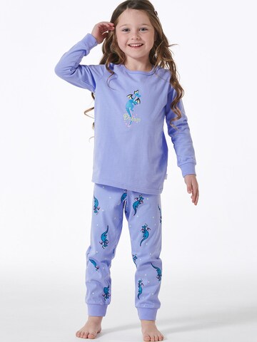 SCHIESSER Nachtkledij ' Horse World ' in Blauw: voorkant