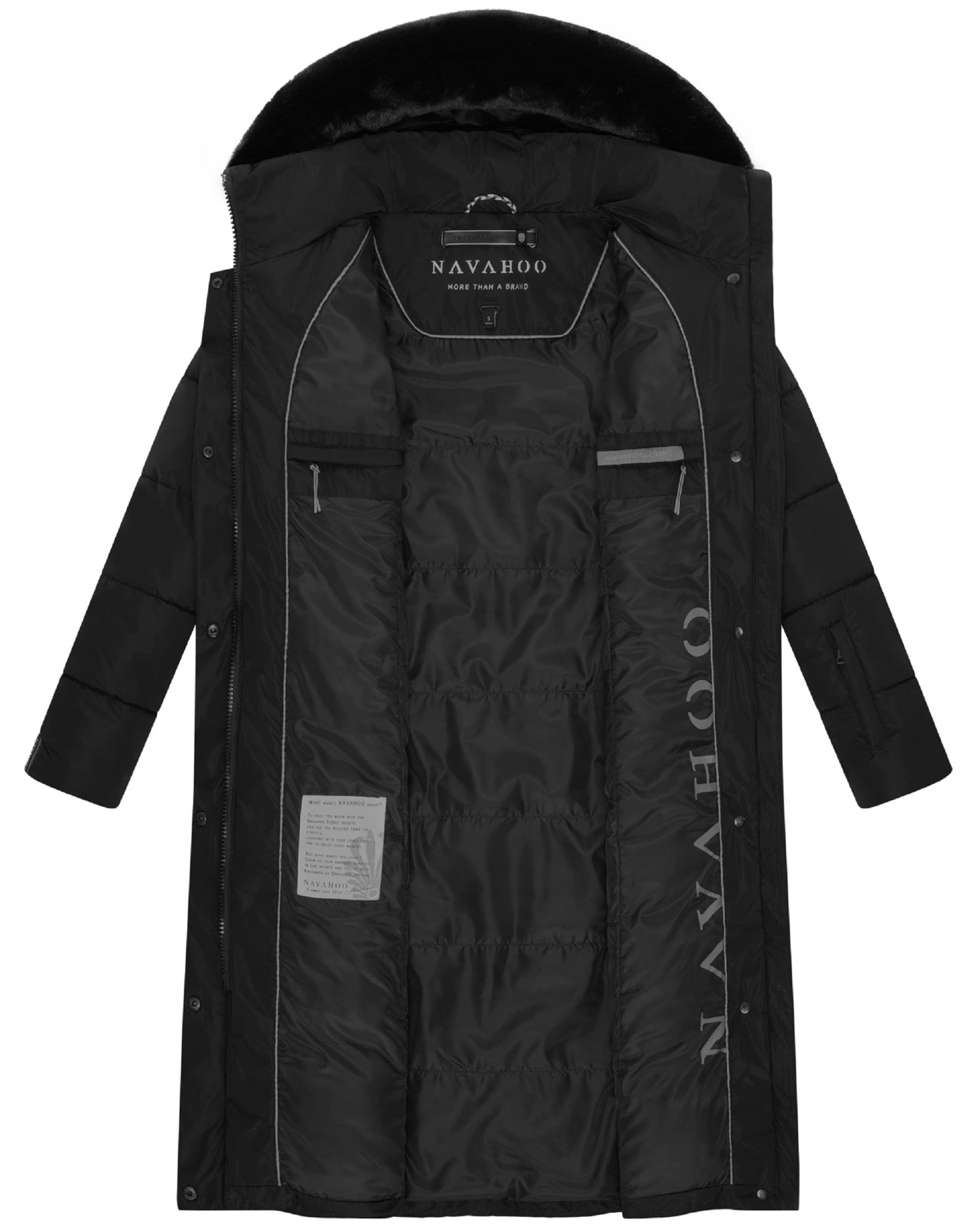 NAVAHOO Winter coat 'Blitzliebe XIV' in Black