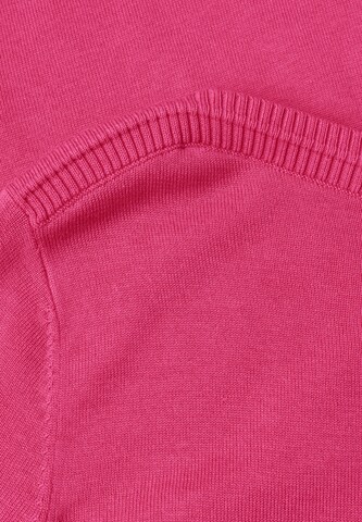 STREET ONE Basic Pullover mit U-Boot-Ausschnitt in Pink