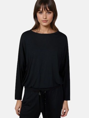 Myjama Schlafshirt 'Cami' in Schwarz: Vorderseite