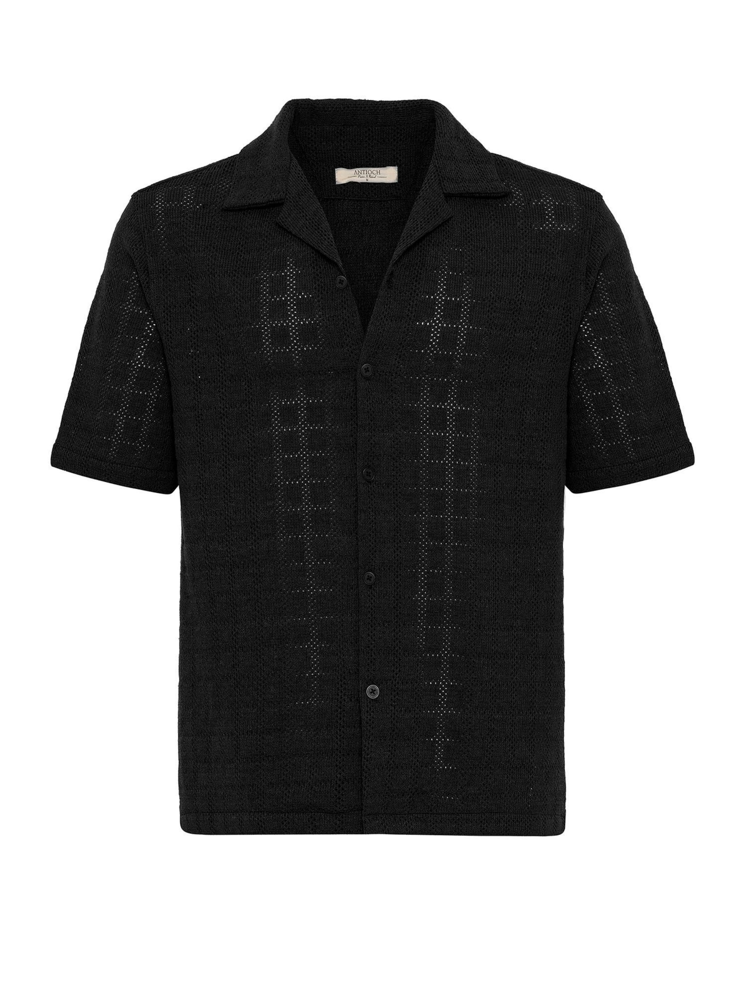 Antioch Regular fit Πουκάμισο σε μαύρο: μπροστά