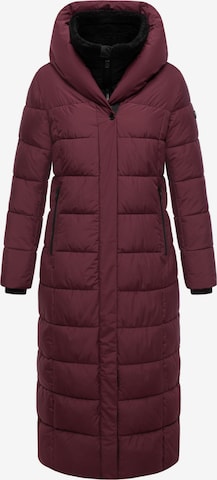 MARIKOO Wintermantel 'Pakoraa 16' in Rood: voorkant