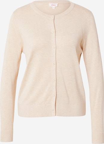 s.Oliver Strickjacke in Beige: Vorderseite