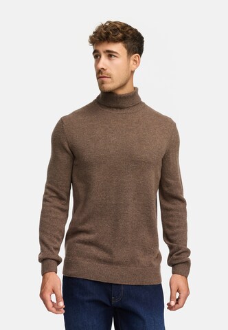 INDICODE JEANS Trui 'INMargous' in Bruin: voorkant