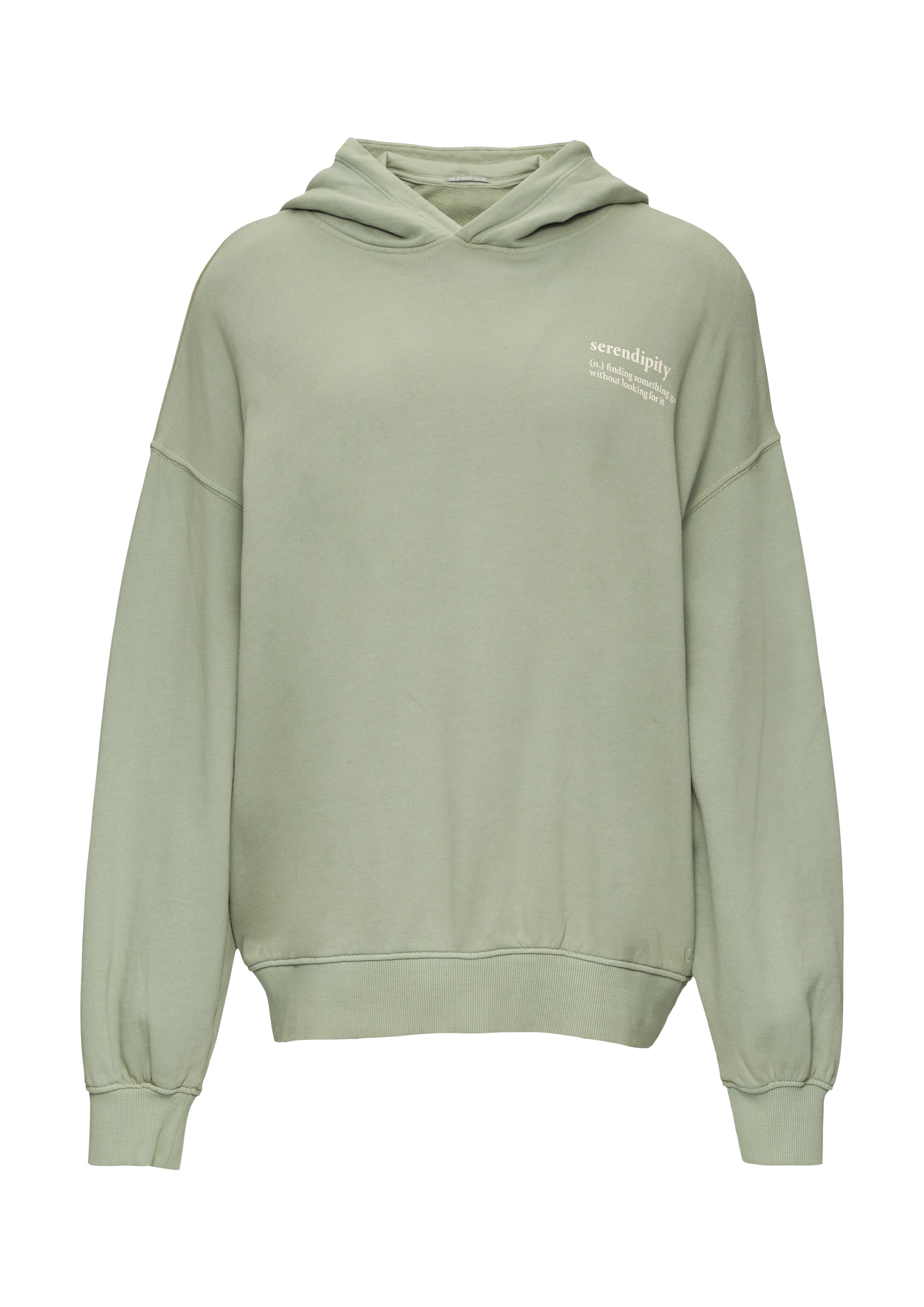 QS Sweatshirt in Groen: voorkant