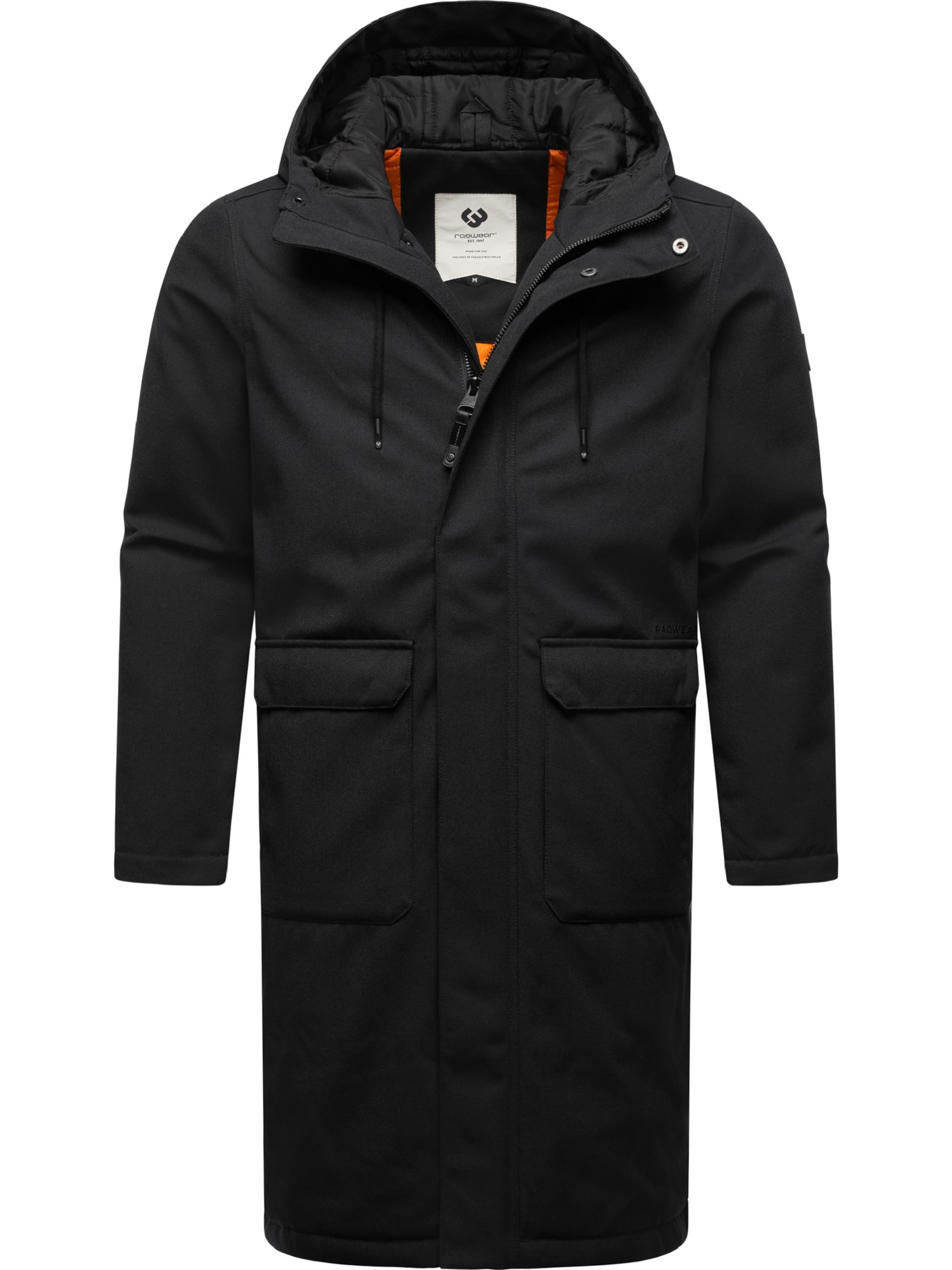 RagwearZimski kaput 'Mr Them' - crna boja: prednji dio