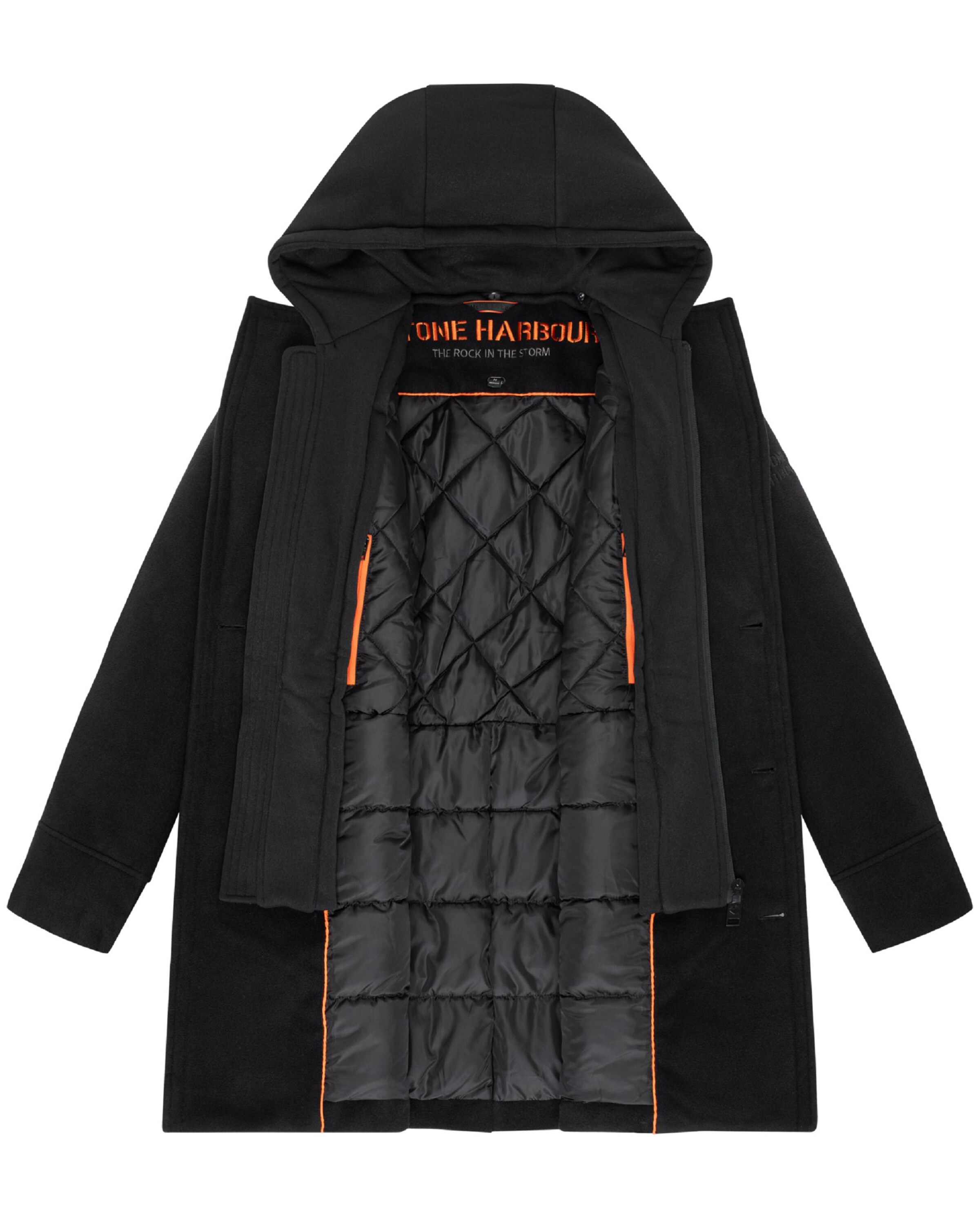 STONE HARBOUR Winterjas 'Darioon XX' in Zwart