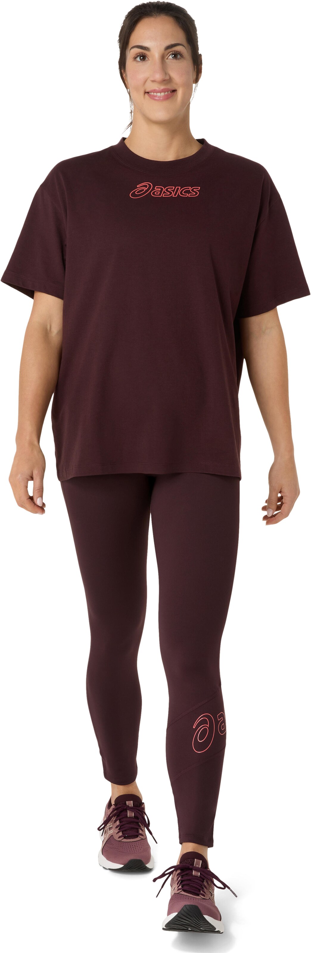 ASICS Skinny Workout Pants in Red