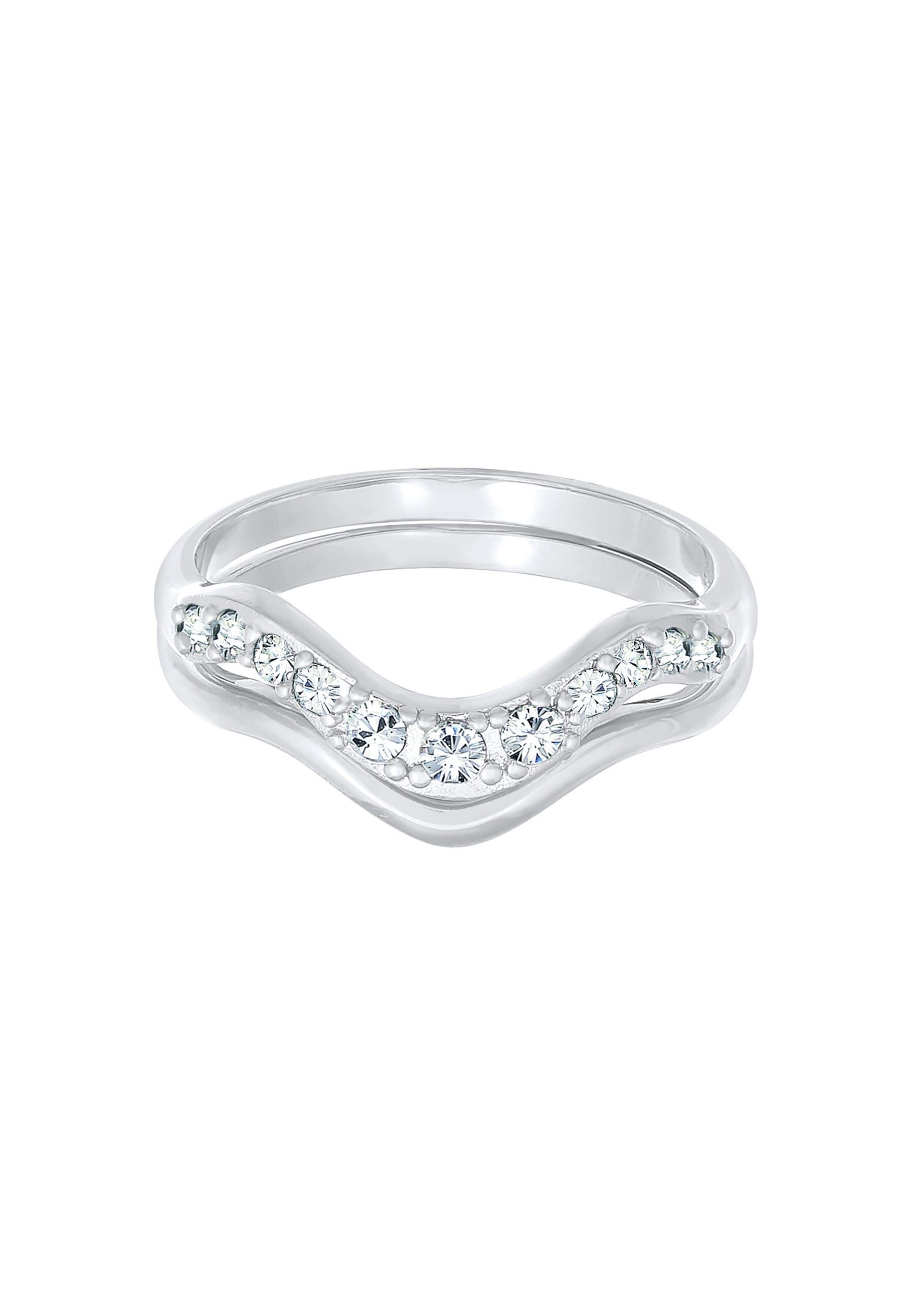 ELLI Ring Kristall Ring, Ring Set in Silber