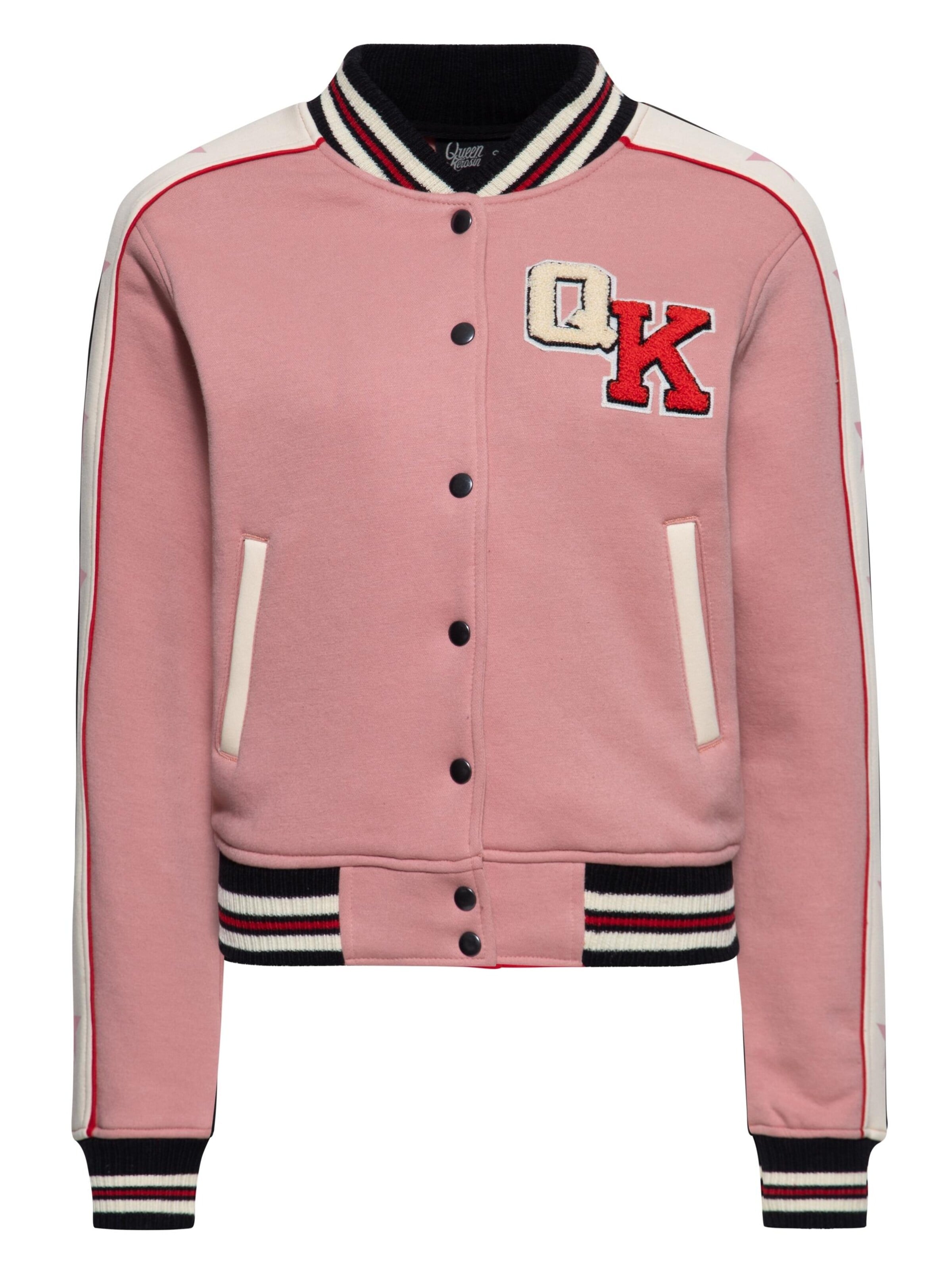 Queen Kerosin Übergangsjacke 'Star'‌‌‌‌‌‌‌‌‌‌ in Pink: Vorderseite