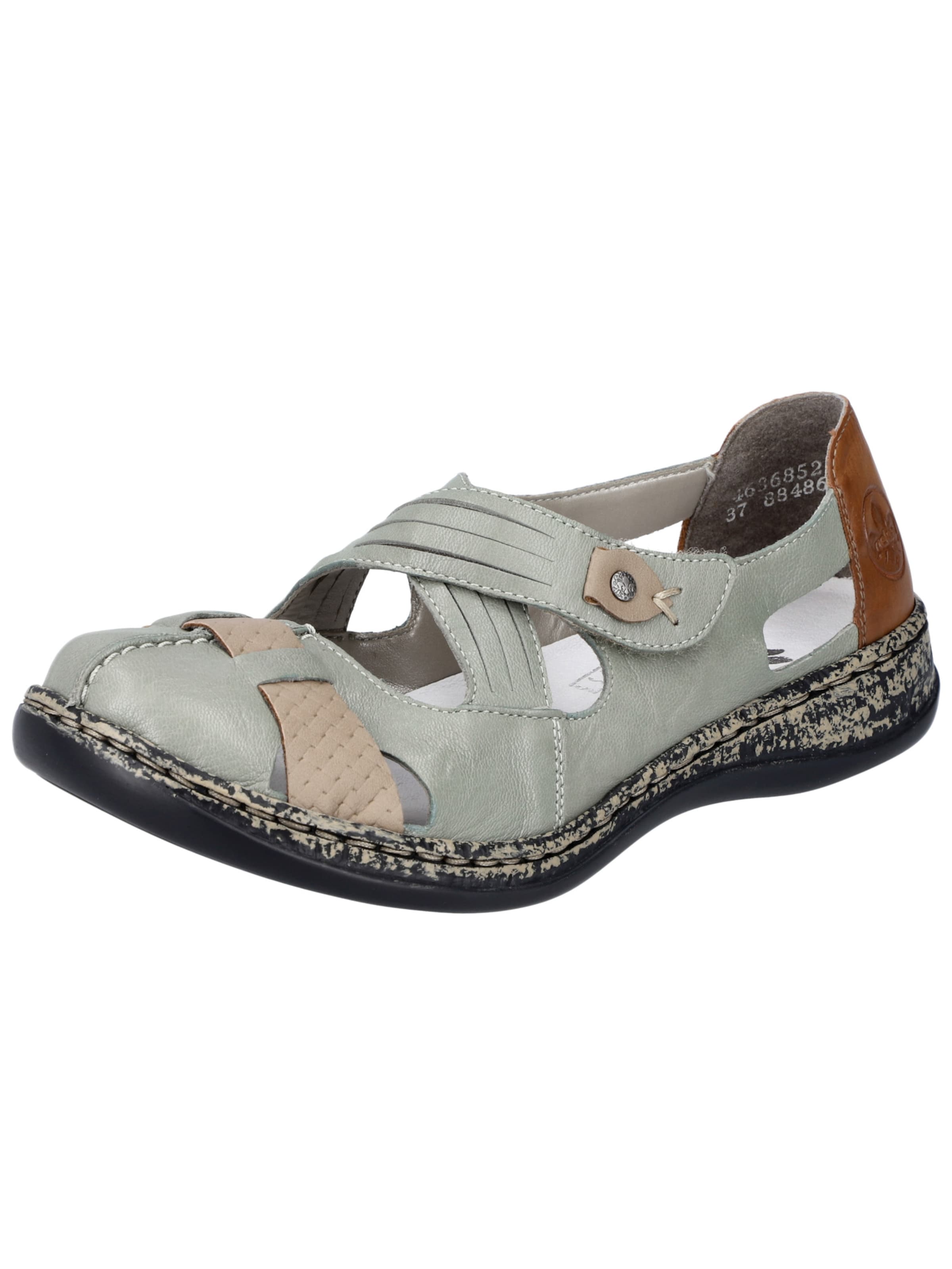 Ballerines à lanières Rieker en vert : devant