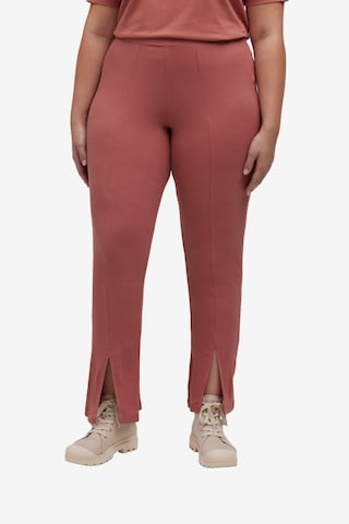 Ulla Popken Flared Pants in Red: front