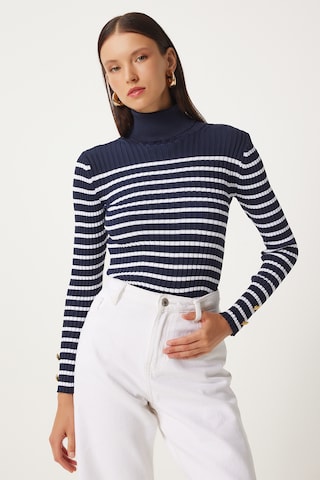 Happiness İstanbul Pullover in Blau: Vorderseite