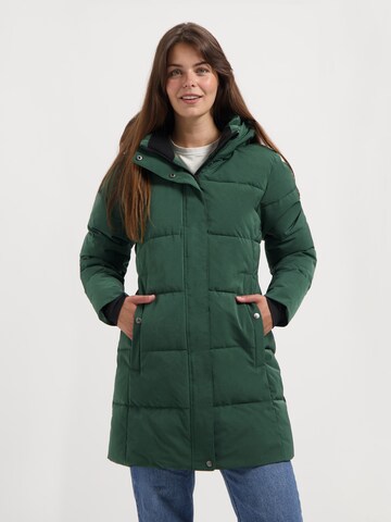 Travelin Wintermantel 'Rissne' in Groen: voorkant