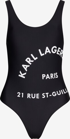 Karl Lagerfeld Бански костюм в черно: отпред