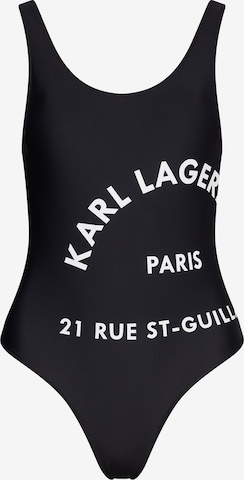 Maillot de bain Karl Lagerfeld en noir : devant