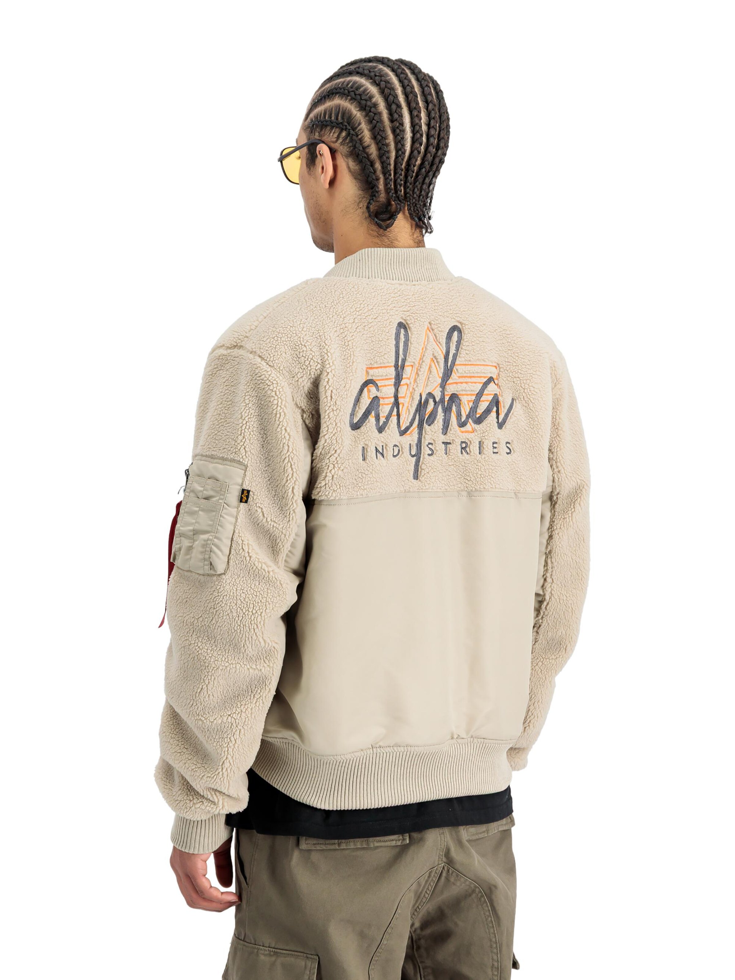 ALPHA INDUSTRIES Between-Season Jacket 'MA-1 Teddy' in Beige