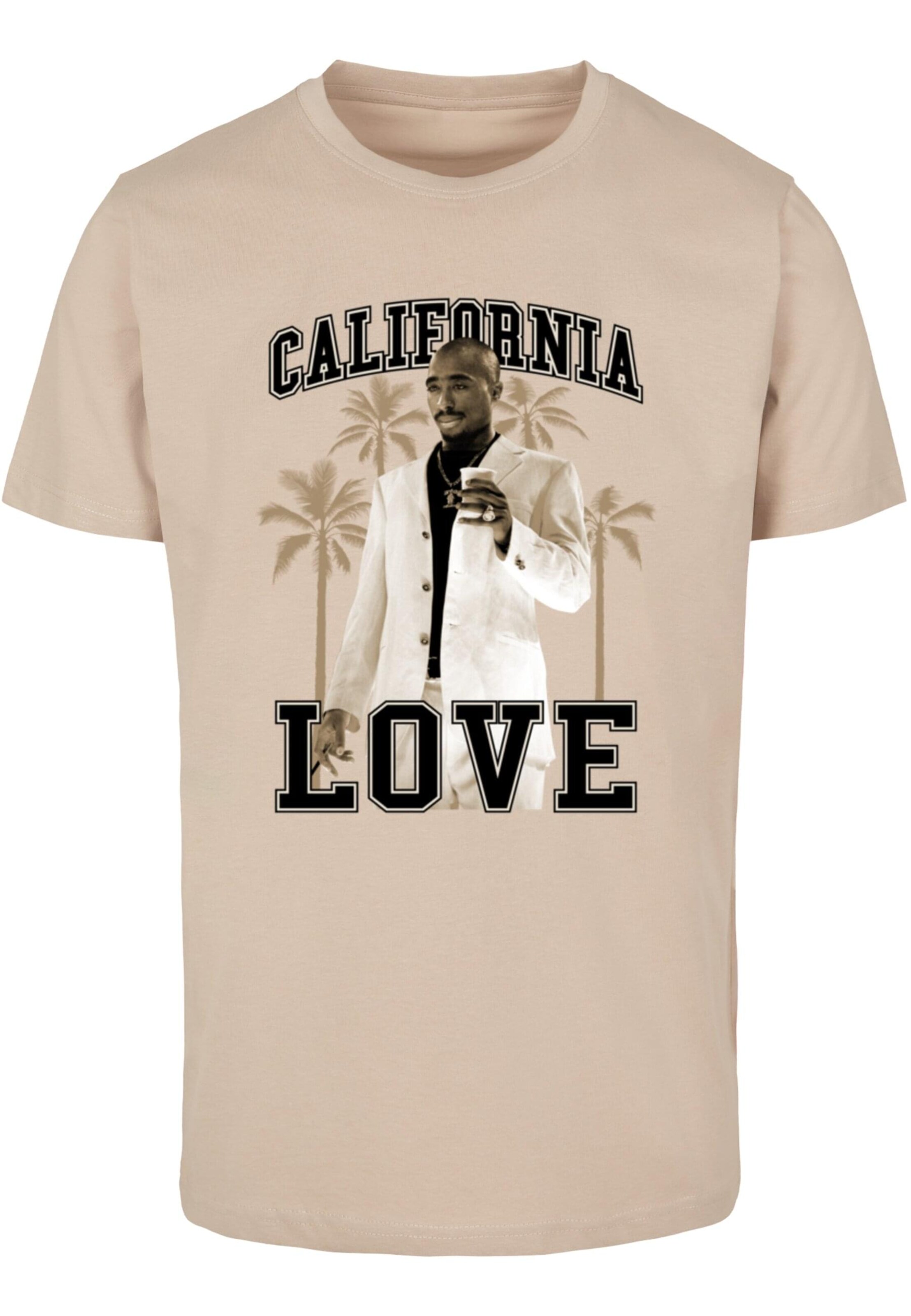 Mister Tee T-shirt 'California Love Palm Trees' i beige: framsida