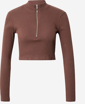 T-shirt 'Ketty' Gina Tricot en marron : devant