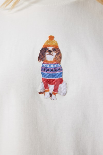 Maglietta Happiness İstanbul di colore blu chiaro / marrone / arancione / bianco naturale, Visualizzazione prodotti