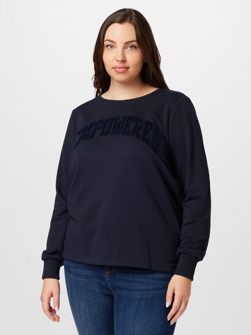 ONLY Carmakoma Sweatshirt in Blau: Vorderseite