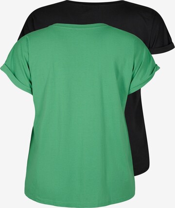 Zizzi Shirt 'KATJA' in Groen