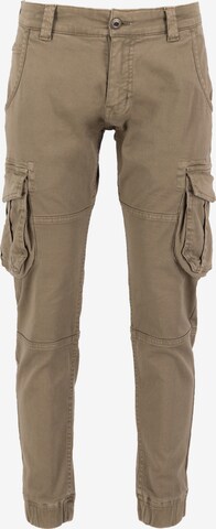 Pantalon cargo ALPHA INDUSTRIES en gris : devant