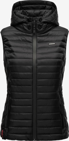 MARIKOO Bodywarmer 'Hasenpfote' in Zwart: voorkant